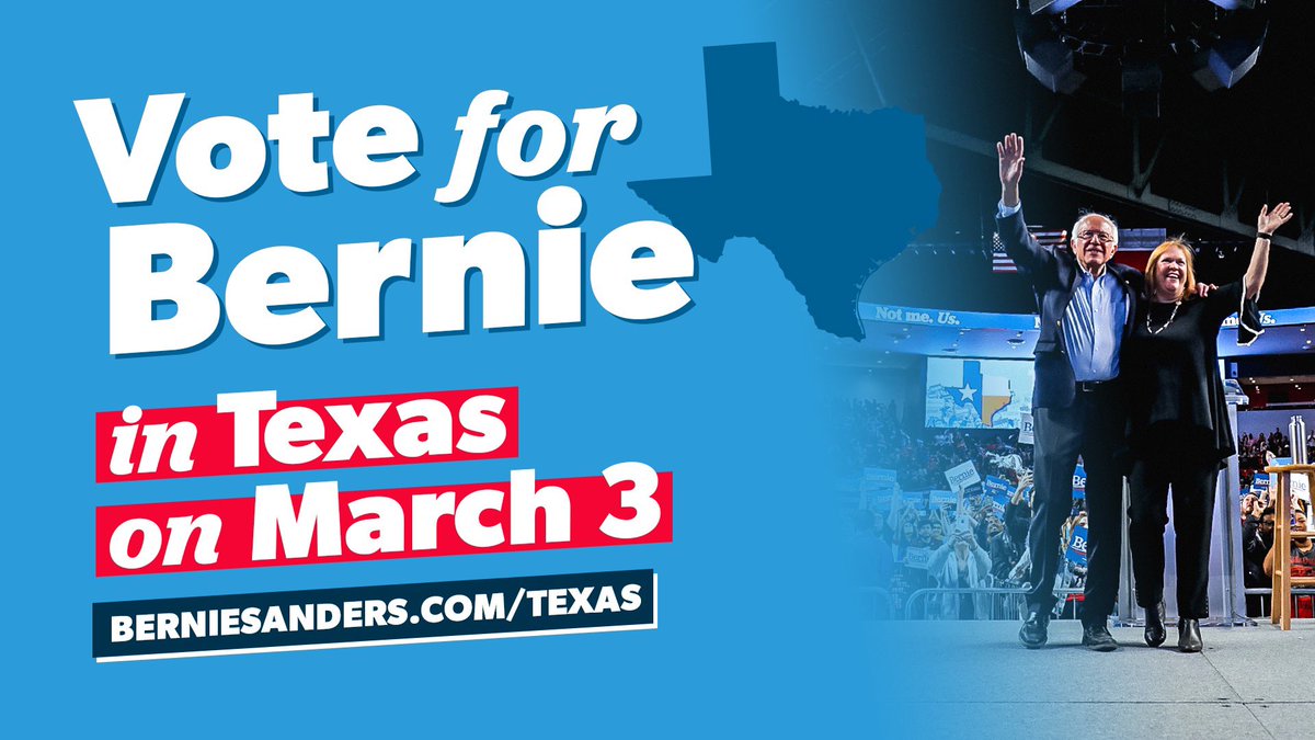 landiceleigh's tweet photo. In line now to #VoteBernie in Texas for Super Tuesday! #BernieforTX https://t.co/MZIdDQYMpH