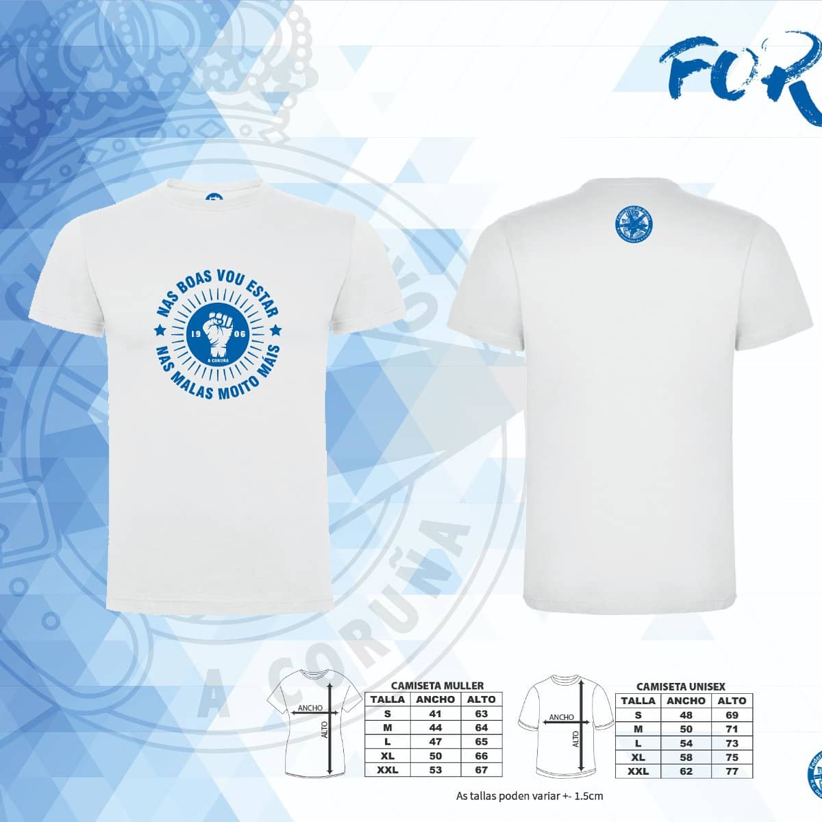 fpdeportivistas's tweet photo. Se aínda non viches as novas camisolas de #AFORZA e #AUNION   podes pedilas por MD nesta canle ata hoxe a medianoite🕛 . Modelos con tallas unisex ou entalladas para axeitarse a tod@s🎁

#AUnionFaiAForza💙 https://t.co/7Kv3NFqeYE