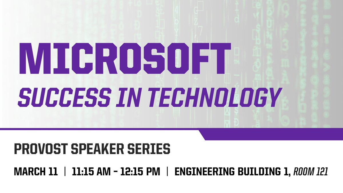gcu's tweet photo. Join us on Mar. 11 to hear from a Microsoft employee about success in technology! Micah Linehan will be speaking as part of our Provost Speaker Series at 11:15 a.m. in bldg. 1, room 121. https://t.co/L74OHwjPkN