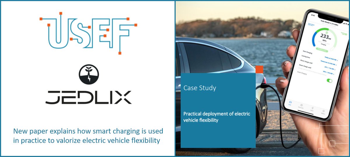 Smart charging, a term more frequently heard. This joint publication of <a href="/USEFsmartenergy/">USEF Foundation</a> and <a href="/jedlix/">Jedlix - Smart Charging</a> explains how smart charging is used in practice to valorize electric vehicle flexibility.  usef.energy/app/uploads/20…