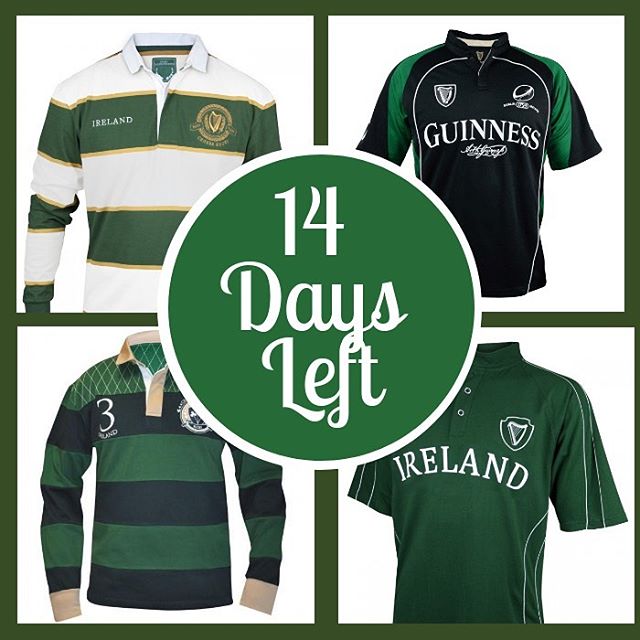 Only 2 weeks until #stpatricksday Are you ready?  Take 25% Off #stpattysday swag at Ruggers.Com with code LUCKY25 #rugby #guinness #pubcrawl #greenbeer #rugbylife zpr.io/t38bS