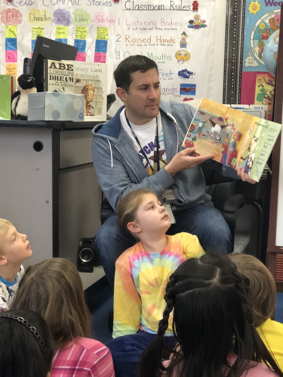 Chaywood80's tweet photo. Kids love to have dad’s, the teacher’s daughter, and administrators read to them! @YCSD @CoventryYC https://t.co/9l3BDKwoaF