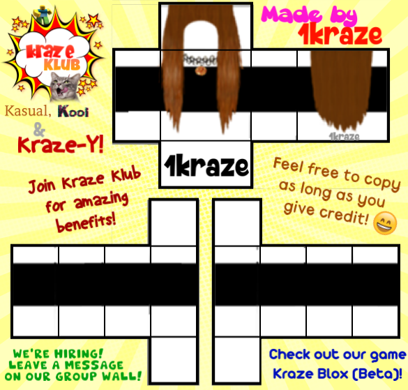 Krazeklub Hashtag On Twitter - black hair extensions roblox template