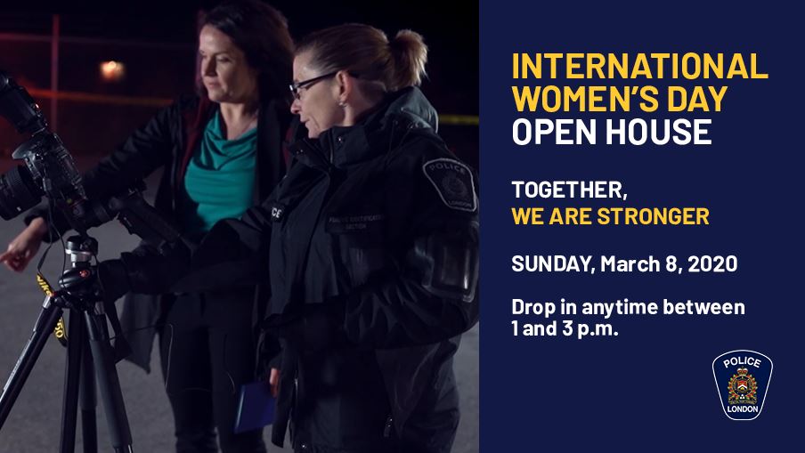 lpsmediaoffice's tweet photo. In celebration of #InternationalWomensDay, we are hosting a recruitment open house on March 8th for women interested in a career in policing. Drop by to learn about the requirements and application process. Register today through eventbrite: https://t.co/clxYeAu5w5 #LdnOnt https://t.co/7PwS1U2fqM