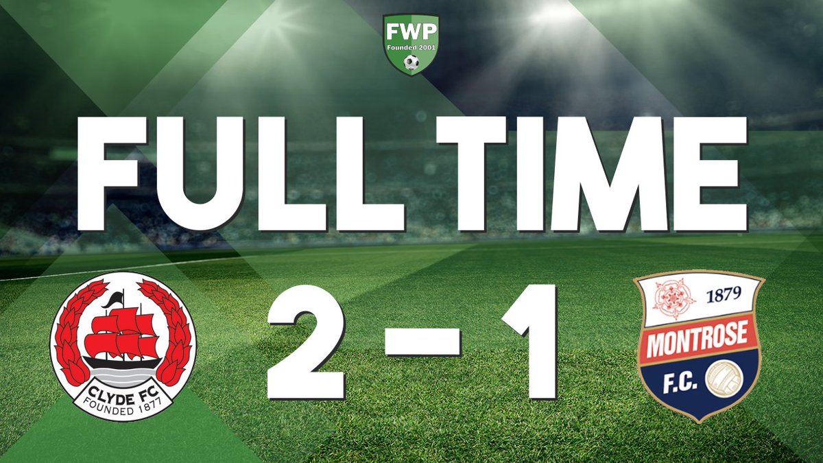 FWPMontrose's tweet photo. FULL-TIME: @FWPClyde 2-1 @FWPMontrose https://t.co/H0kn8h3xV3 https://t.co/UJnFnvEKrU