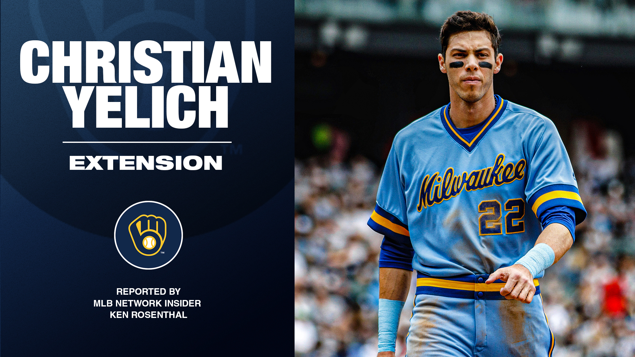 MLB on X: Christian Yelich, @Brewers reportedly close on extension worth  more than $200 million, source tells @Ken_Rosenthal.    / X