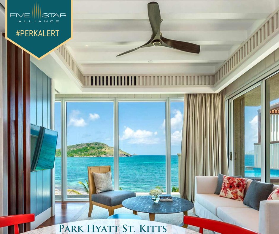 #TravelTuesday #PerkAlert Book a stay of 4 nights, get a $200 Resort Credit plus exclusive Perks at Park Hyatt #StKitts. Book a stay: fivestaralliance.com/luxury-hotels/…