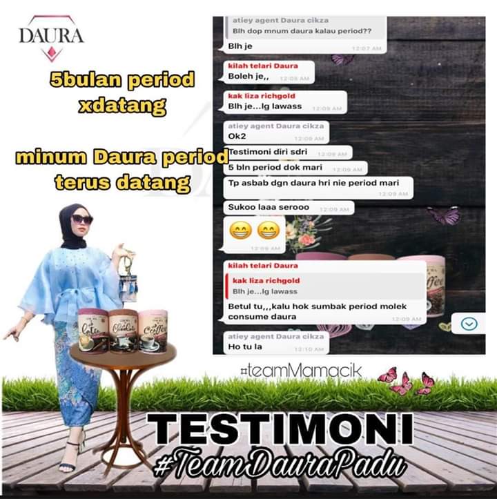 HidayahSani2's tweet photo. PERIOD tak teratur? Atau lama tak datang?Dan selalu datangnya tak ikot time atau buat gundah gulana si empunya diri??

Bole cuba DAURA ni.InshaAllah tak lambat atau dia main tanda tanya lagi dah.Cuba lah🤗 https://t.co/YulzMTFaFi