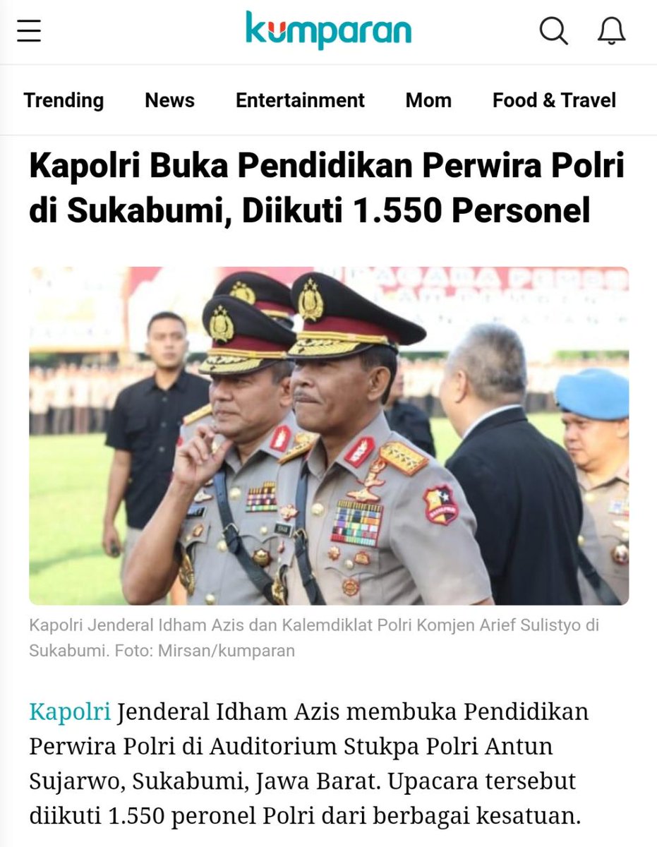 MPoldasultra's tweet photo. Kapolri Buka Pendidikan Perwira di Sukabumi, diikuti 1550 Personil

Kapolri Jenderal Polisi Drs. Idham Azis., https://t.co/4KGcm0alvc  Buka Pendidikan Perwira di Sukabumi yang diikuti 1550 Personil 

#PolriAgenPerubahan https://t.co/vFuNUGr9Su