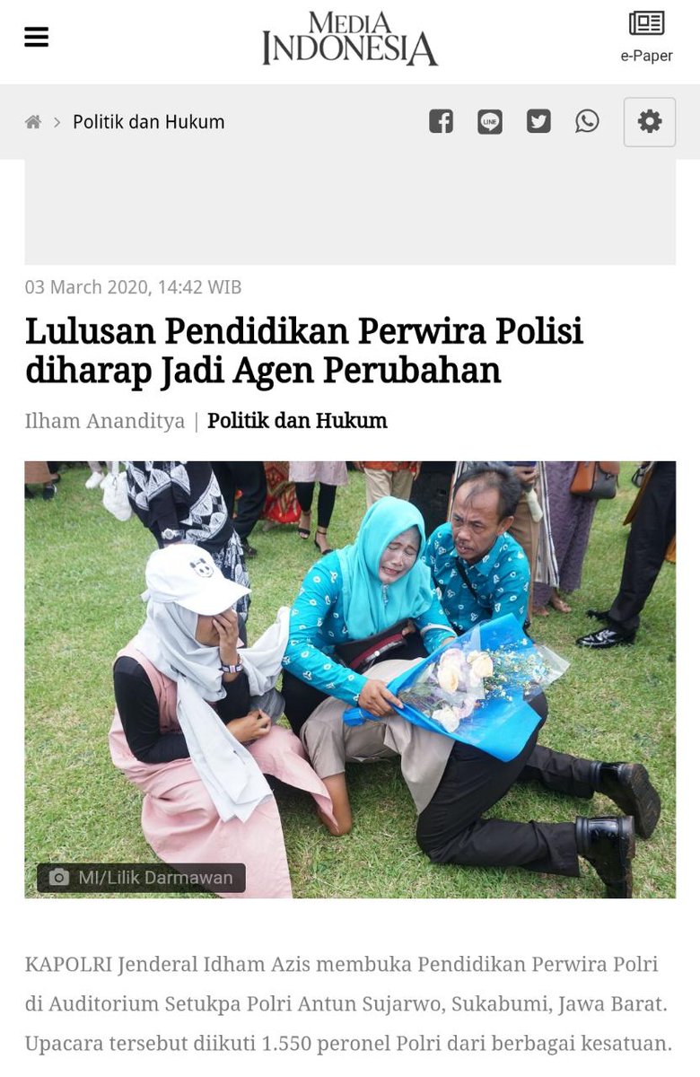MPoldasultra's tweet photo. Lulus pendidikan perwira Polisi diharapkan Jadi Agen Perubahan
#PolriAgenPerubahan https://t.co/NKVmpUFWz2