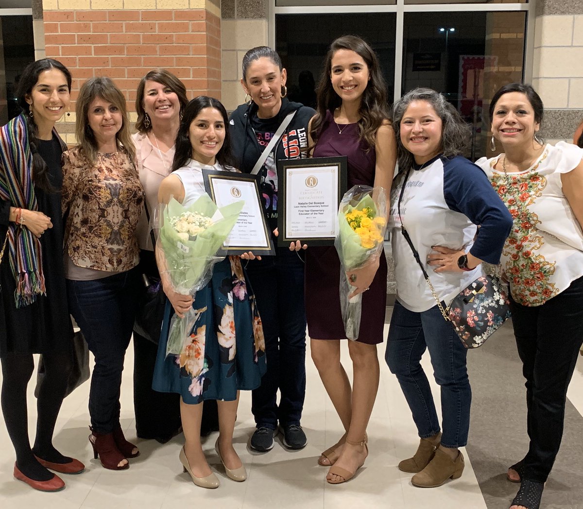 Husky_Principal's tweet photo. So glad we got to celebrate these 2 tonight at the Educator of the Year event @NISD. They are truly #SimplyTheBest &amp; we are so blessed to have them @NISDLeonValley! Way to go @msevaladez and @MsDelBosqueLVE! Thank you to their fantastic team members for coming! #LVEBeLegendary https://t.co/9Ba76LFcC4