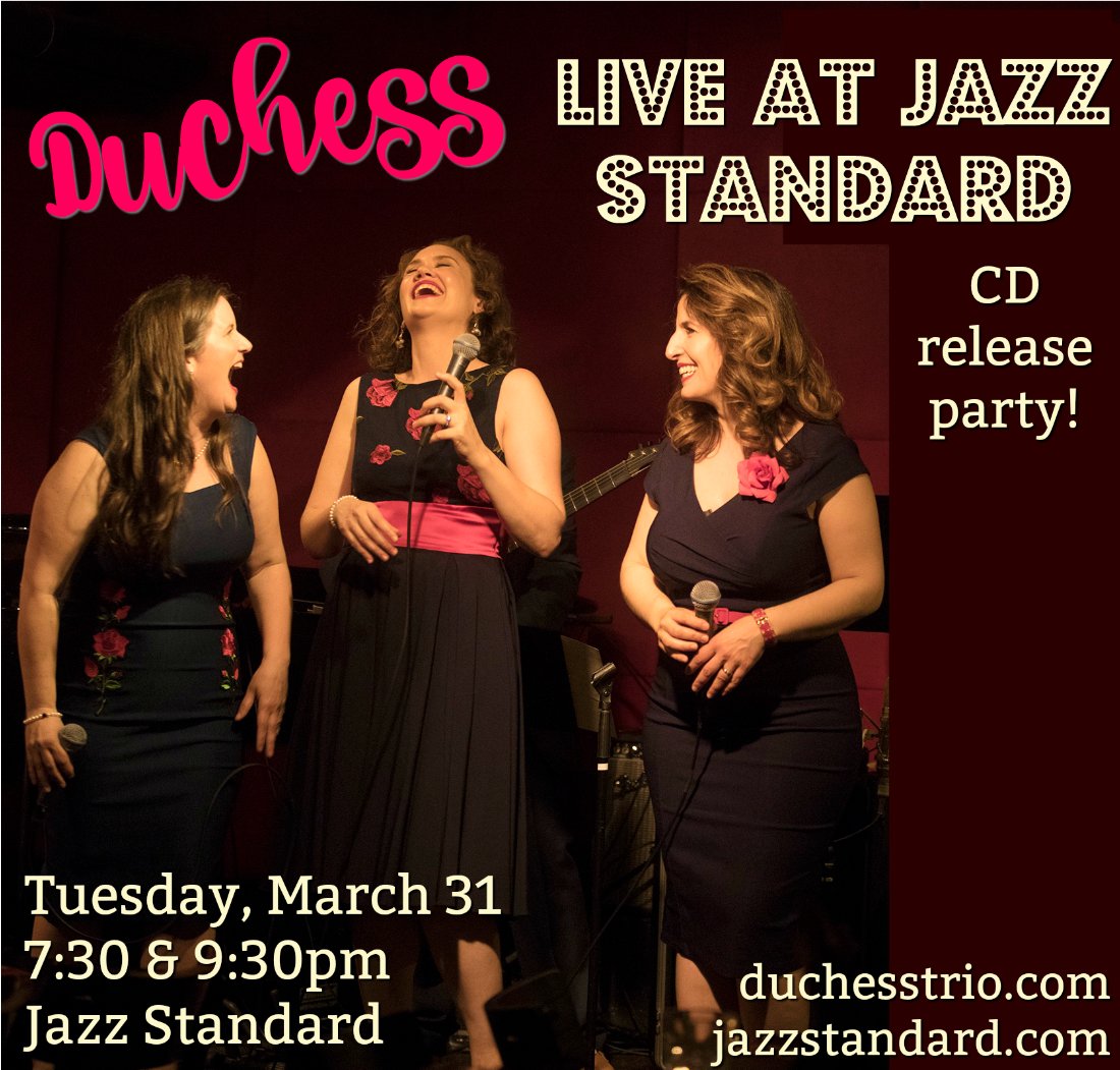 March News:  NYC &amp; Atlanta this month!  3/4 with Gene Bertoncini, 3/12 in Atlanta with Duchess, 3/18 at 55 Bar with James Shipp, 3/22 at St. Peter's for Jazz Vespers, &amp; Duchess CD Release Show 3/31 at Jazz Standard! mailchi.mp/a132a1fe90c1/m…