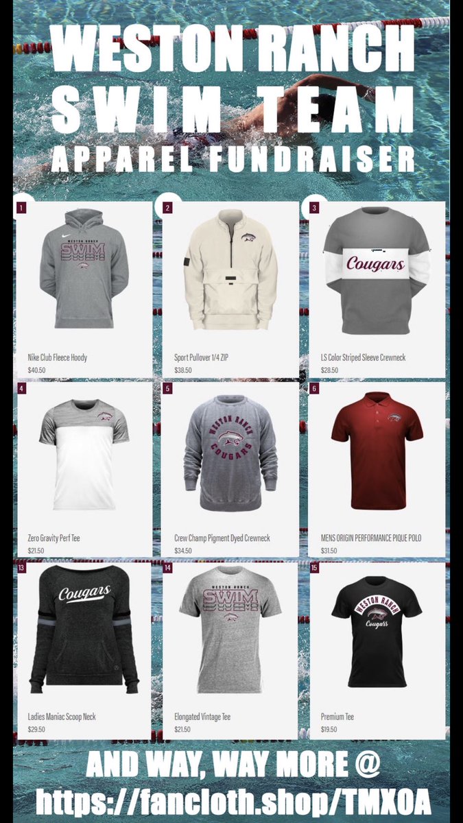 jenbunny22's tweet photo. Visit the link to find some cool gear and help support the WRHS swim team! 🐾 https://t.co/VShnhtIwDA