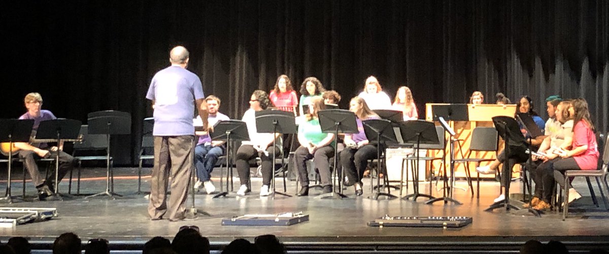 KellisHS's tweet photo. Mr. Garrison directing an awesome performance by all of the RSK bands including the premier performance of the Unified Band. You OWNED IT!! #RSKCougarPride https://t.co/YdwshBghe7
