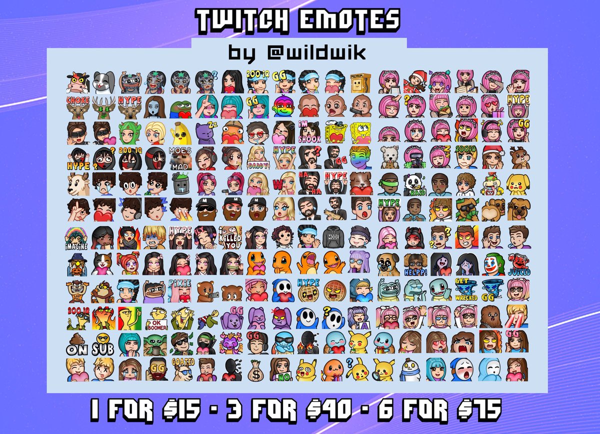 wildwik's tweet image. 🌟 updated pricing +conditions on twitch emotes &amp;amp; sub badges 🌟

i work fast so my commissions are usually open! dm for orders or any questions!