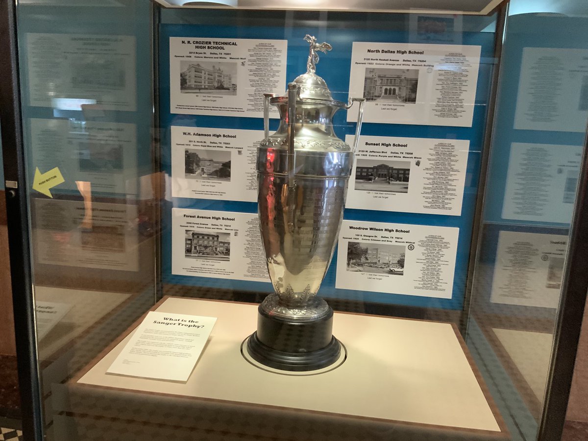 taracahill's tweet photo. The Sanger Trophy is a part of history in Dallas. #GPISDVanguard #makingpodcasts https://t.co/YXqNGUvPlF