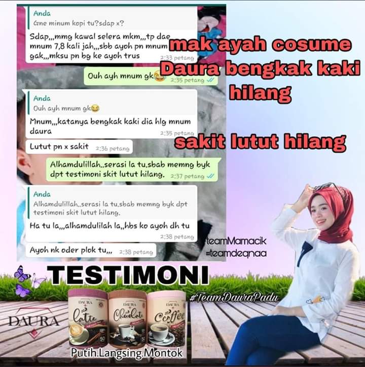 HidayahSani2's tweet photo. Alhamdulillah 👨👩 

Mak ayah pun minum #DAURA,  serasi pulak
Dapat kawal selera makan.. 
Sakit lutut &amp; kaki mula berkurang 😊😊 

Sebotol enam puluh lima hengget saje 
Jom beli satu kat depa 💞💞 https://t.co/RqsiM1AcJj
