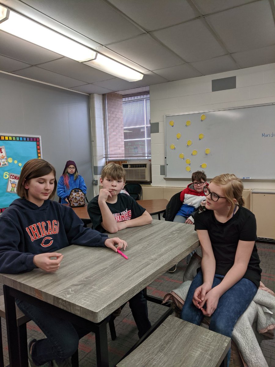 MCUSD223's tweet photo. Mylee from 5Mc created a book club where students come to discuss books. She recruited friends &amp; today they decided to write recommendations for the library to promote books and talked about video shorts. #WeAreMCUSD #MCRocks https://t.co/OxqxrvFT84