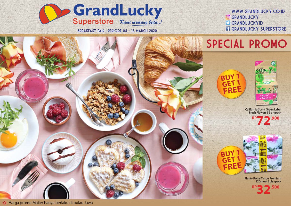 MAILER BREAKFAST FAIR (4-15 MAR 2020) >> facebook.com/pg/GrandLuckyI…