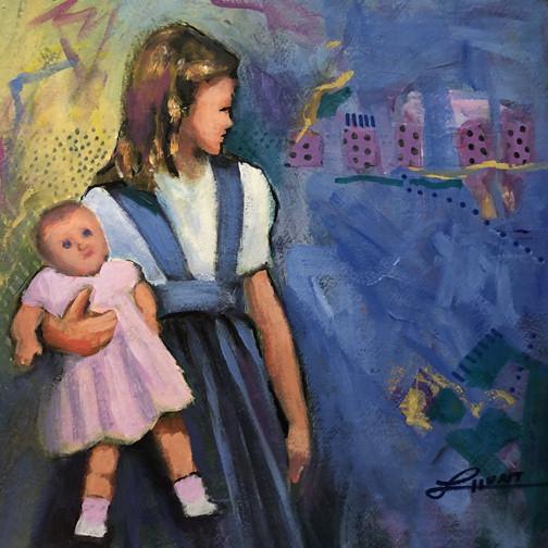 SeptemberArtTX's tweet photo. Contact the artist to purchase this evocative painting of a young girl and her doll. https://t.co/dMaTVH4GHF https://t.co/1K3xSB5eHM