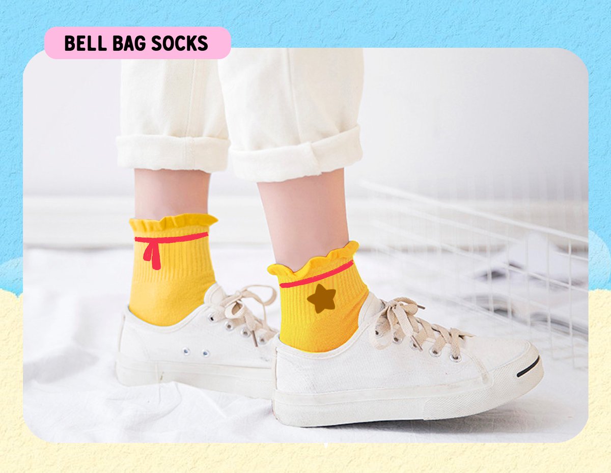 My patrons wanted an ac: new horizons theme, so how could I resist!? ♡ New spots on my Patreon are open for this collection for April! ♡ $20 bundle tier members will also get these bell socks I designed, I'm so excited to bring them to life!! ✿ patreon.com/sugarbonespinc… ✿