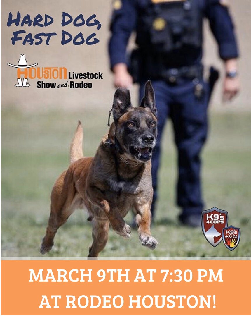 K9s4KIDS's tweet image. Come watch 14 of the top Houston-area police K9’s battle for the best combination of speedy pursuit and fierce takedown of the “bad” guy!!! All K9’s competing are granted by K9s4COPs!!! 

#K9s4COPs #K9s4KIDs #HardDogFastDog