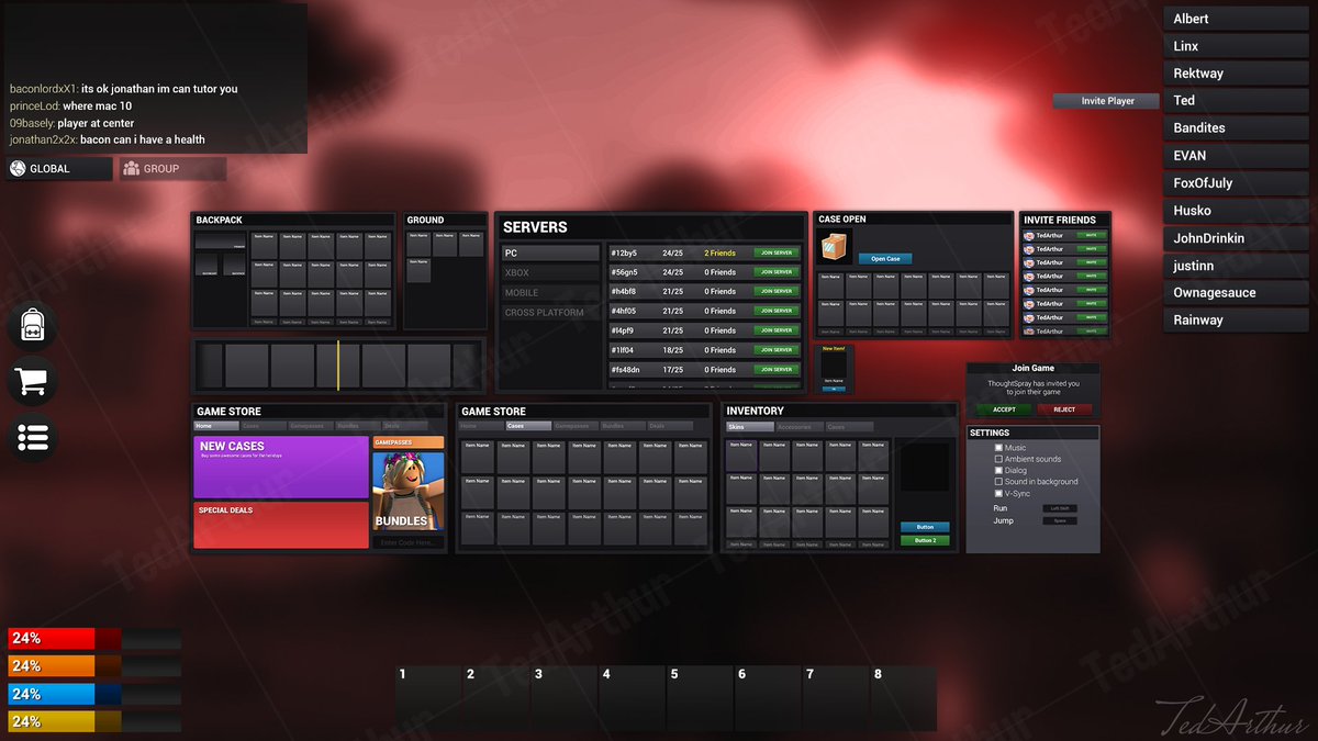 Ted On Twitter Hey Twitter Here Is A Completed Set Of Ui That I Created For An Epic Upcoming Game Called Zero Hour On Roblox For Rainwaygaming And His Partners Tanqrofficial - it eso roblox