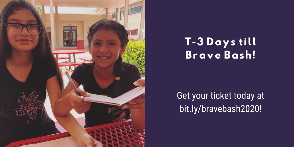 BraveCamps's tweet photo. Missing that summer weather and our campers☀️ We are T-minus 3 days till Brave Bash! All proceeds from Bash will go towards covering camp costs so that they are free and accessible for girls!

Register for your ticket at https://t.co/0SZCF6uOFq 💜
#bravebash2020 https://t.co/JWzwg9kLtt
