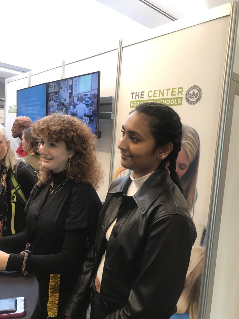WoodlawnPPS's tweet photo. Hearing from Lily and Sriya, student activists, about opportunities to honor student perspectives, ideas and voice through public venues. Our young Wildcats have lots to say! Are we listening? @PPSConnect @LHSCards @mygreenschools @greenschoolscon #GSCE20 https://t.co/BCzi6aY1at