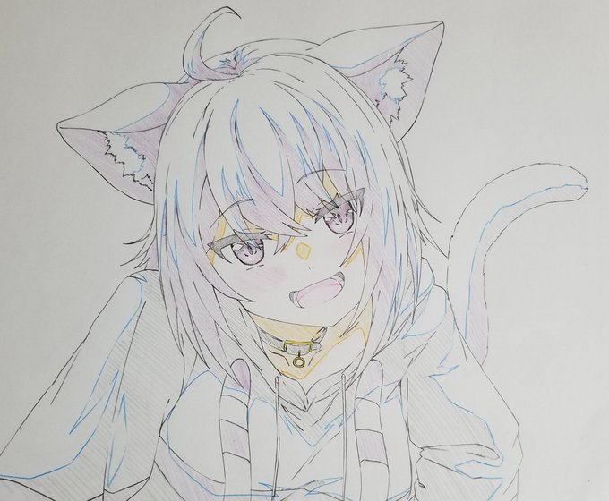 おかゆちゃんめっちゃ可愛いよね～っていう落書きです🍙🍙🍙🍙
あのなんか猫っぽいていうかユルい雰囲気がめっちゃすこここ🍙🍙🍙
#絵かゆ 