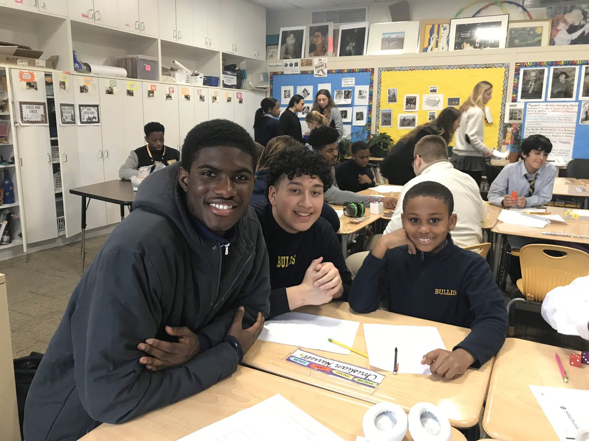 BullisSchool's tweet photo. Throughout the school year, Bullis Seniors meet with their Lower School buddies. Today, the oldest and youngest at Bullis solved math problems, played probability games, and enjoyed spending time together. #BullisK12 #CaringChallengingCommunity #Bullis2020 https://t.co/lKDnLZPXi5