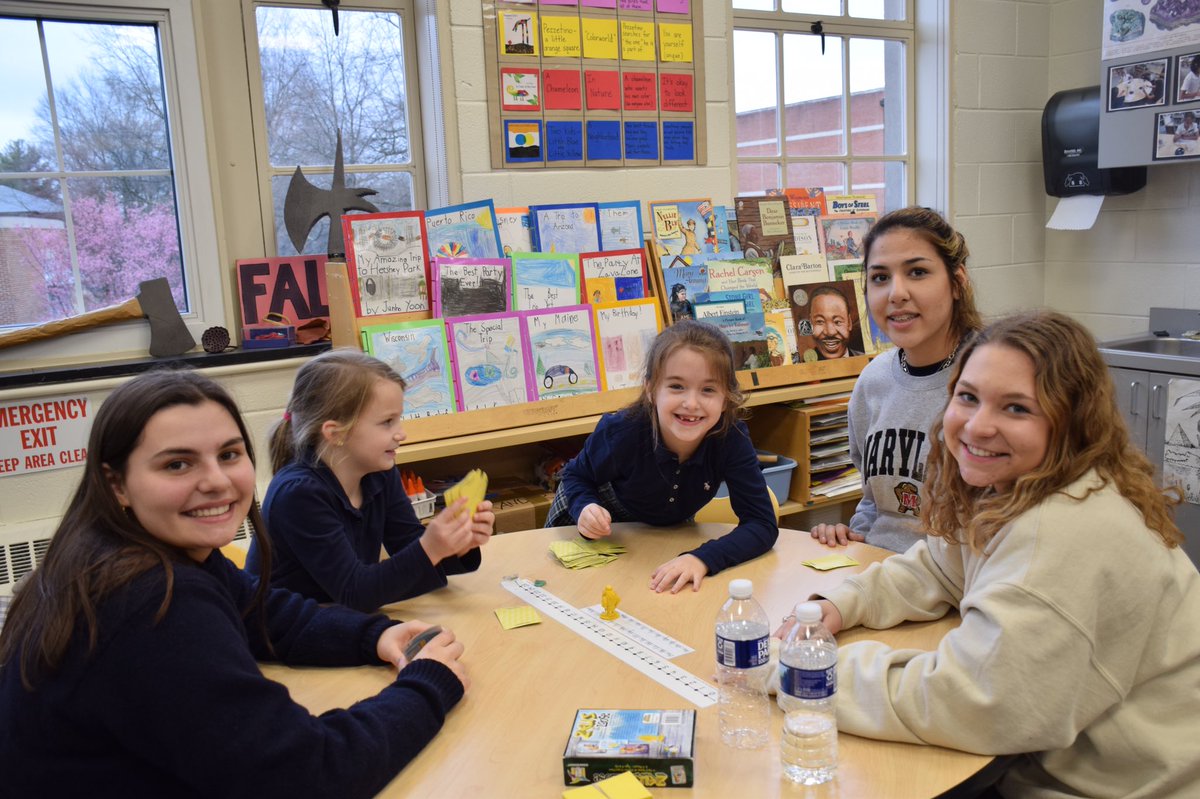 BullisSchool's tweet photo. Throughout the school year, Bullis Seniors meet with their Lower School buddies. Today, the oldest and youngest at Bullis solved math problems, played probability games, and enjoyed spending time together. #BullisK12 #CaringChallengingCommunity #Bullis2020 https://t.co/lKDnLZPXi5