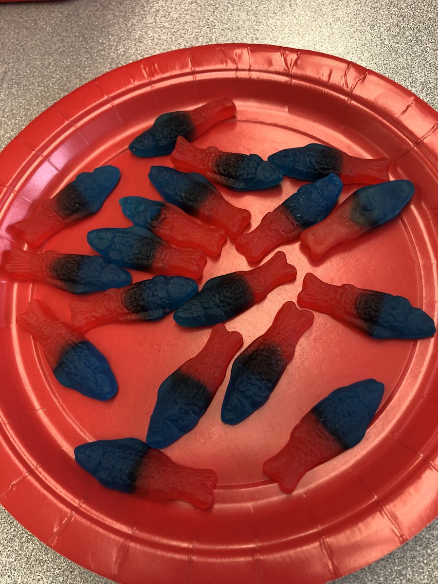 "Celebrating in 2B with the book "One Fish, Two Fish, Red Fish, Blue Fish" by Dr. Seuss. Thanks to Mrs. Molner! #DrSeussWeek