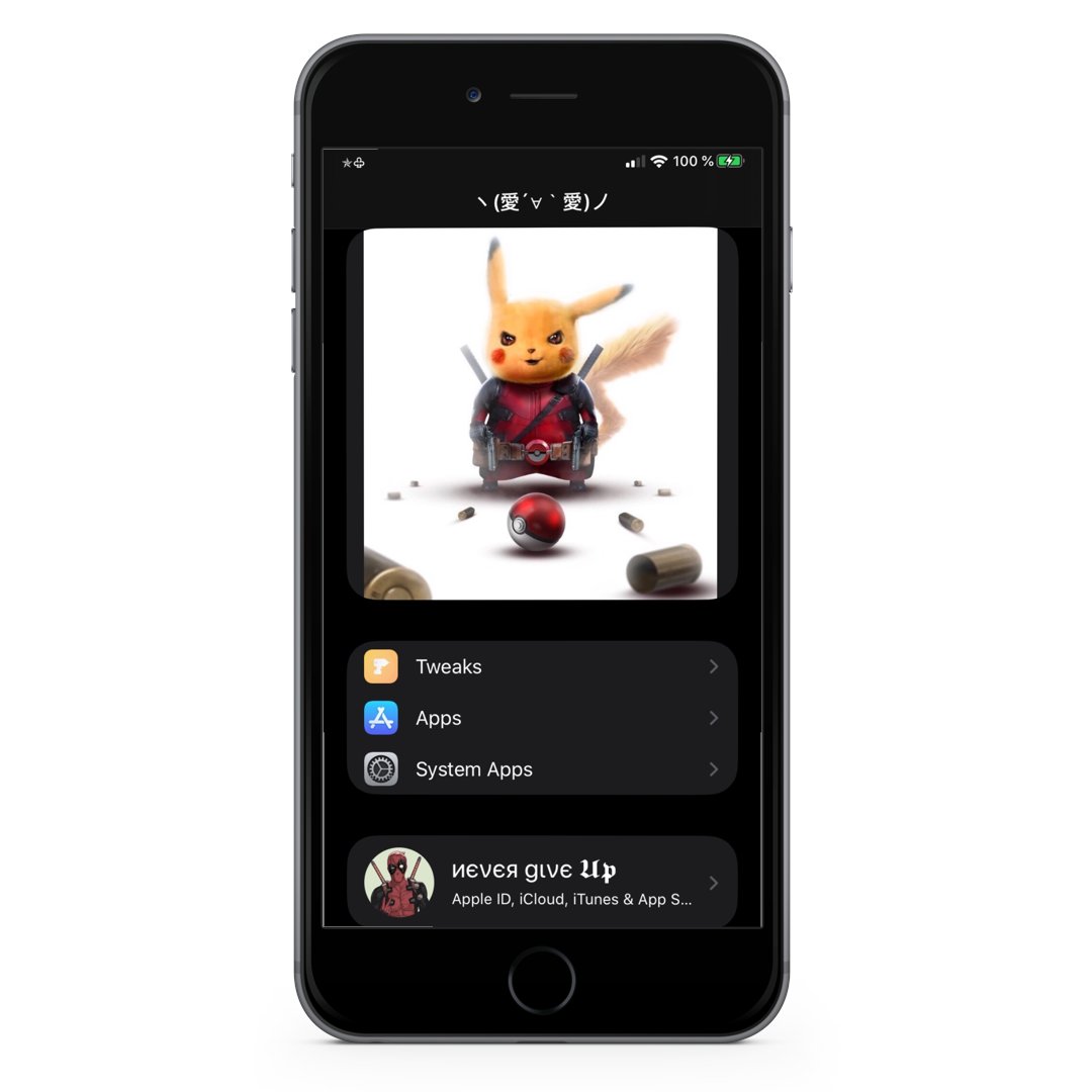 mansion_dan's tweet photo. @Byroneexz @ProfeJuAntonio @BigLittle19 @AppleStationPro @Apple3D_ Los bordes siempre se va ver poner porque está usando el Tweak #RoundPref o otro Tweak igual para redondear la configuración lo único que puede es centrar la imagen, para se vea mejor, modifica el tamaño del Height en tu caso sería reducirlo.. o puede usar el tweak #betterSetting https://t.co/3rTkUjzLAK