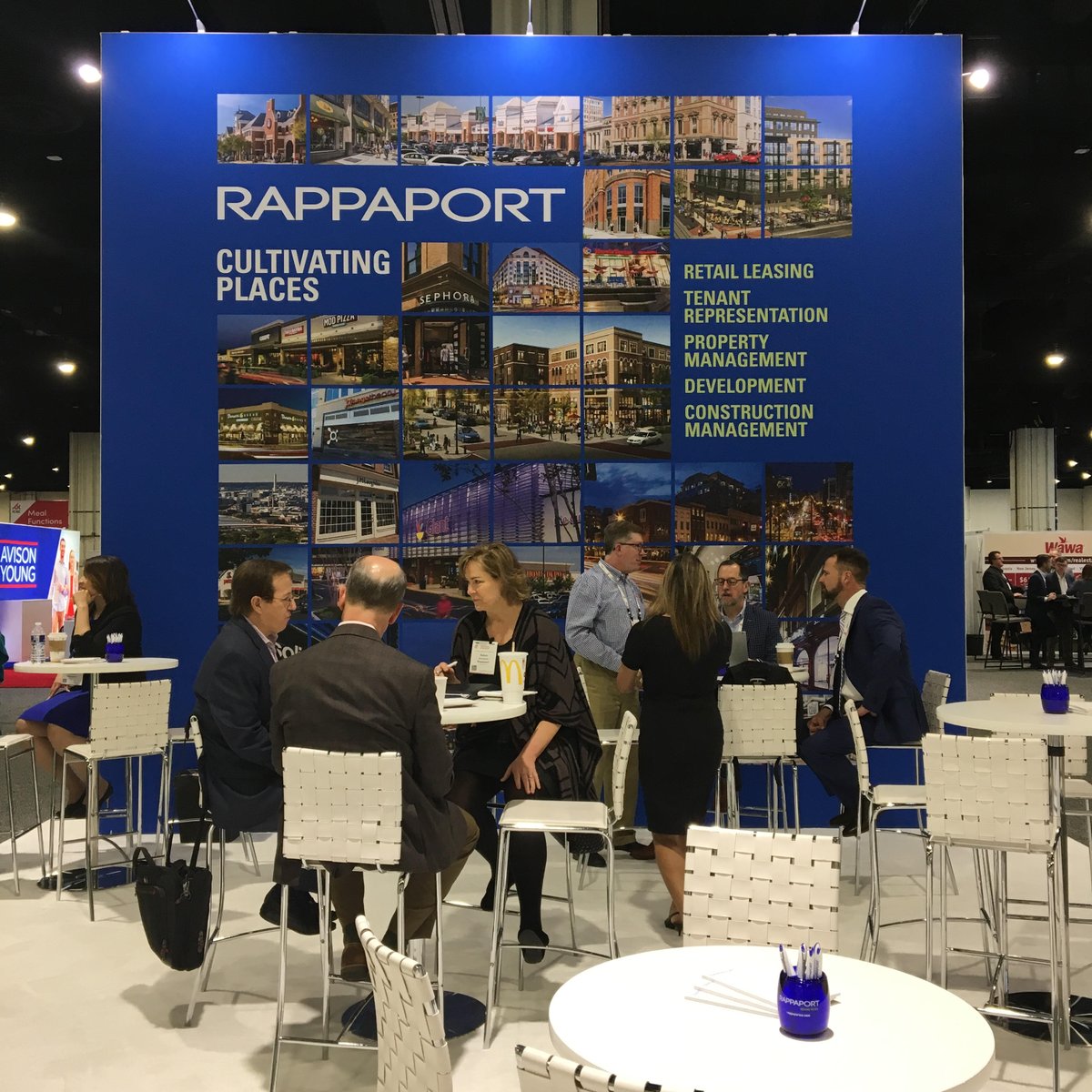 RappaportCRE's tweet photo. Who's enjoying #ICSC Mid-Atlantic?! Before this event comes to a close, get connected with #TeamRappaport. It's not too late to pass by Booth #701 to talk #CRE and learn how we're #CultivatingPlaces. @ICSC #icscmidatlantic #icscmadm https://t.co/EwQRZdI94U