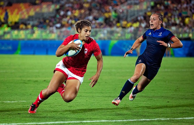 csipacific's tweet photo. Time for our Athlete of the Month powered by @2XUcanada!

This month it's @BFarella, @RugbyCanada Rugby 7s superstar.

Read more about Bianca, what #Rio2016 Olympics were like for her, how's she's prepping for @Tokyo2020 &amp; her thoughts on giant koalas:

https://t.co/y8p6Sp2cje https://t.co/ud8E7LK9hy