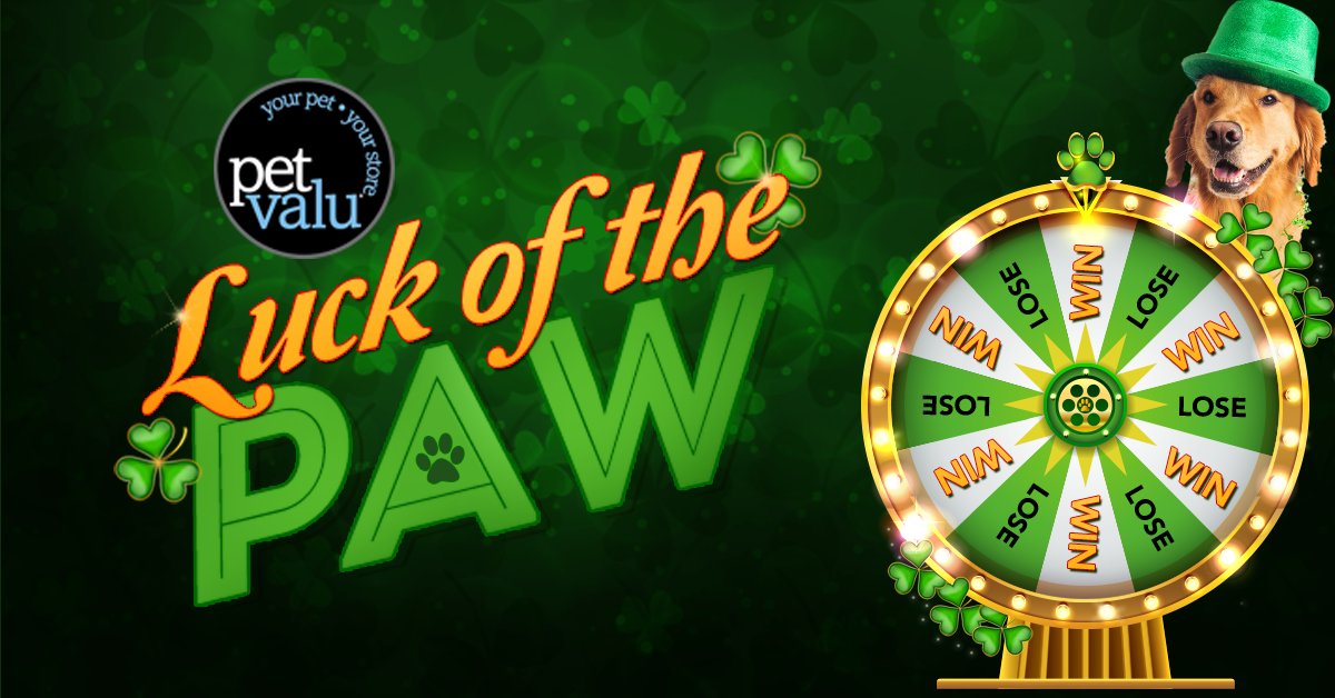 Do you have the Luck of the Paw? 17 winners will receive a $50 Pet Valu Gift Card!
Enter Now: buff.ly/3alk2xm