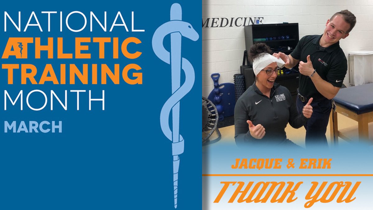It’s National Athletic Training Month. Big shout out to Jacque and Erik! We appreciate all that you do for our student athletes