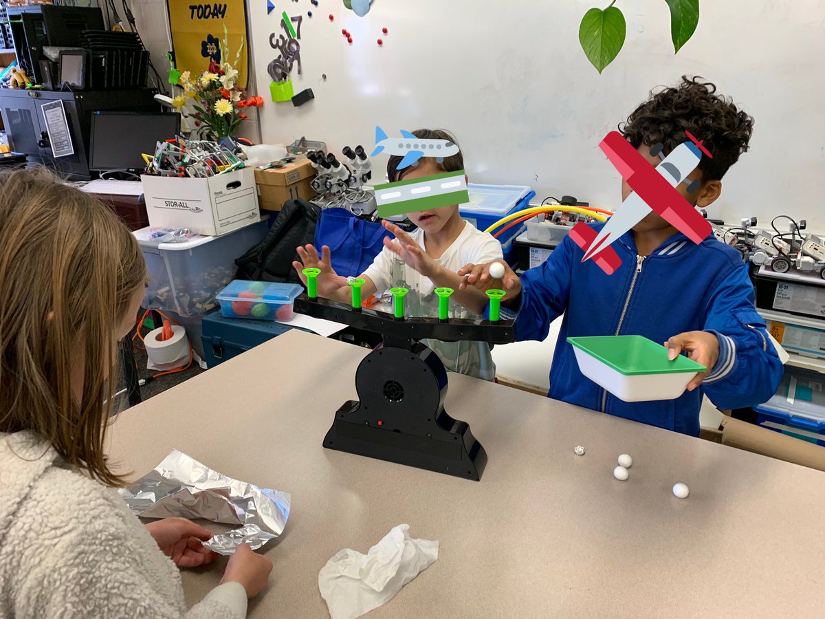 ErieStem's tweet photo. Ridiculously fun learning about #ForcesOfFlight with my new “Bernoulli toys” ❤️😜 All K-5 Ss 💯% dialed in, exploring, and engineering their own hovering objects. #AcademicLanguage #ToysAsTools #LearningThroughPlay #aerospaceinclass #ErieExcellence https://t.co/CrBcRHPNiG
