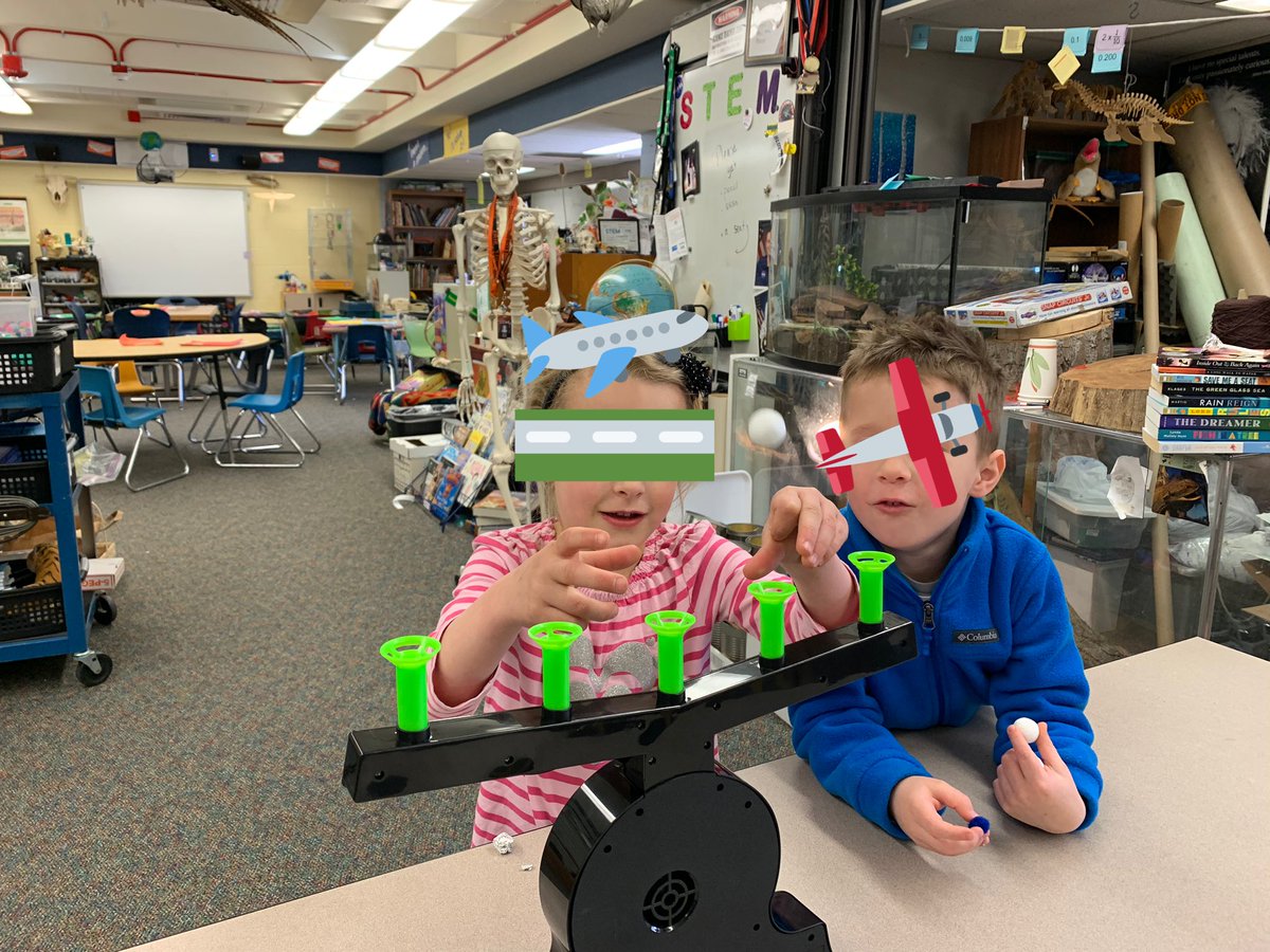 ErieStem's tweet photo. Ridiculously fun learning about #ForcesOfFlight with my new “Bernoulli toys” ❤️😜 All K-5 Ss 💯% dialed in, exploring, and engineering their own hovering objects. #AcademicLanguage #ToysAsTools #LearningThroughPlay #aerospaceinclass #ErieExcellence https://t.co/CrBcRHPNiG