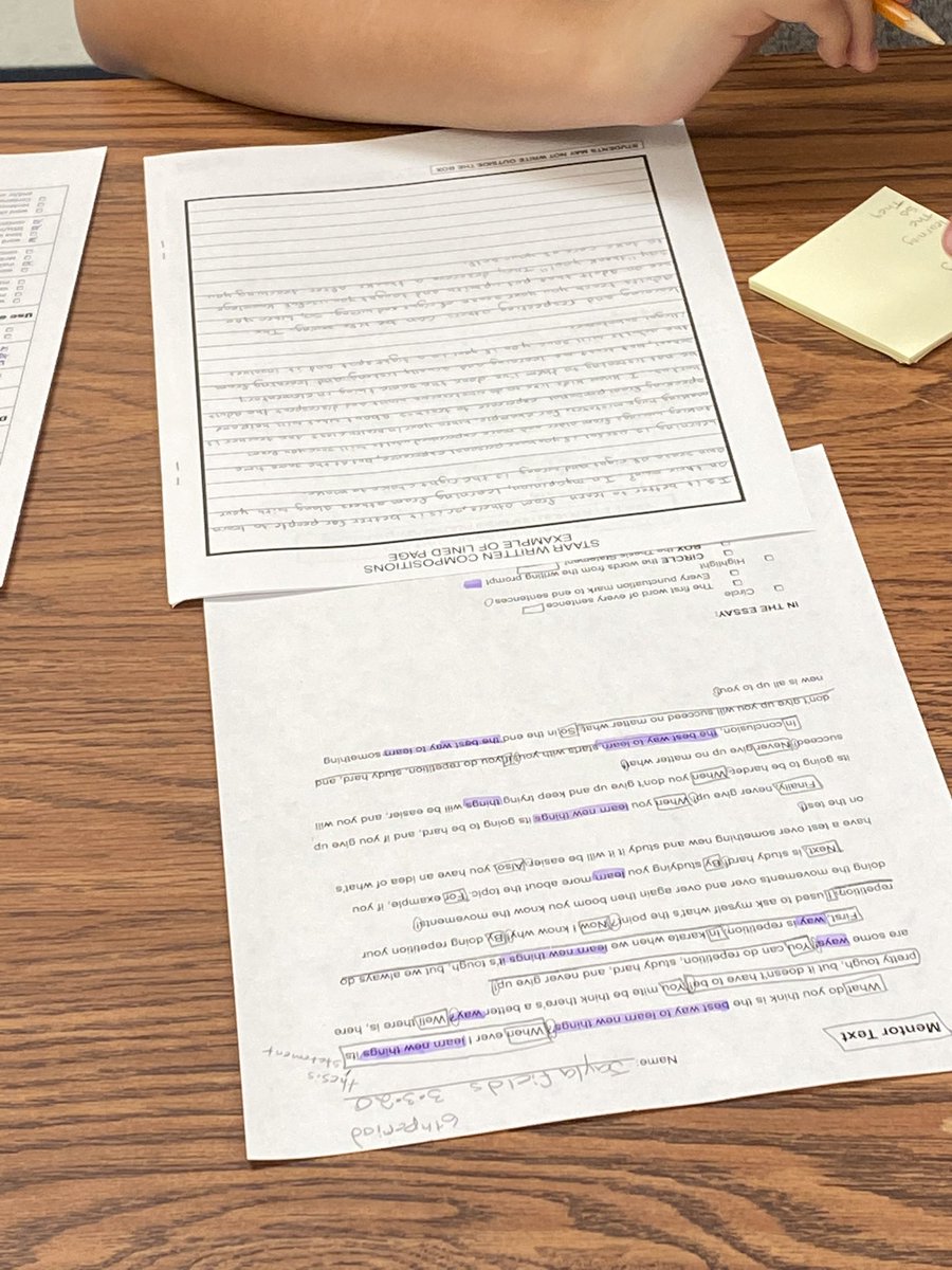 MrsSaisuwan's tweet photo. Using the amazing fixer upper essay lesson from @MrsRasmussen10. Teaching kids to see the disconnect a piece at a time! #wfisd #dontsleeponkirby #essaytime https://t.co/ciJpAs34qR