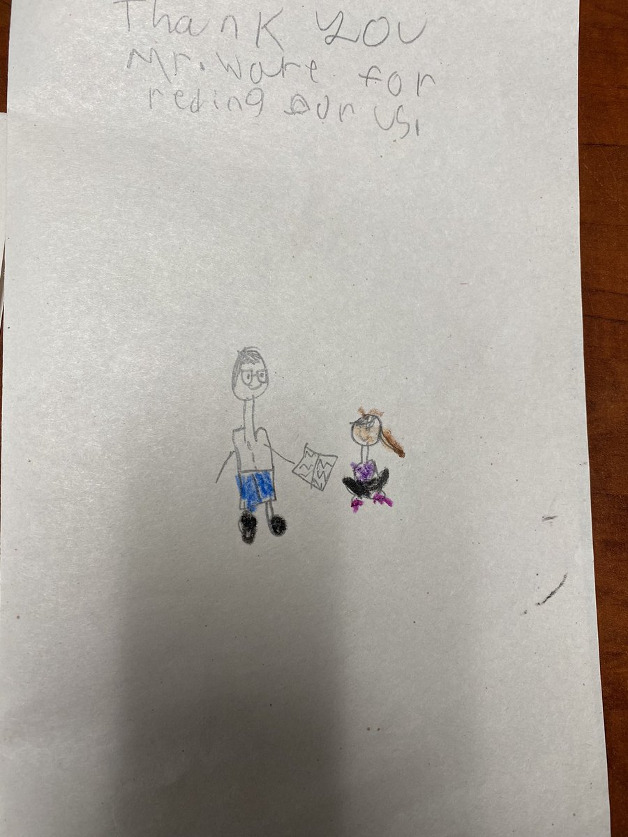 Mr_Ware_'s tweet photo. Had the opportunity to read to Mrs. Davis’s class at Thorner. Check out some of their thank you cards. #teambcsd https://t.co/xtIAWhL1qY