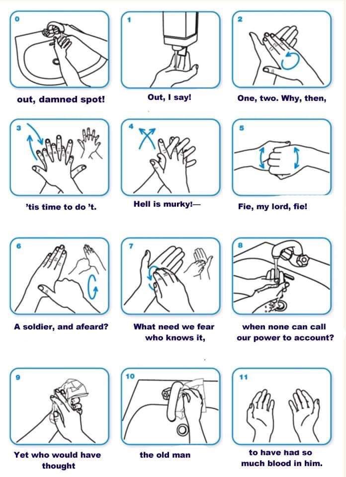Forget singing in Happy Birthday twice: THIS is what you recite to tell you how long to wash your hands. H/t <a href="/ninjalampie/">Sarah Lishman</a>