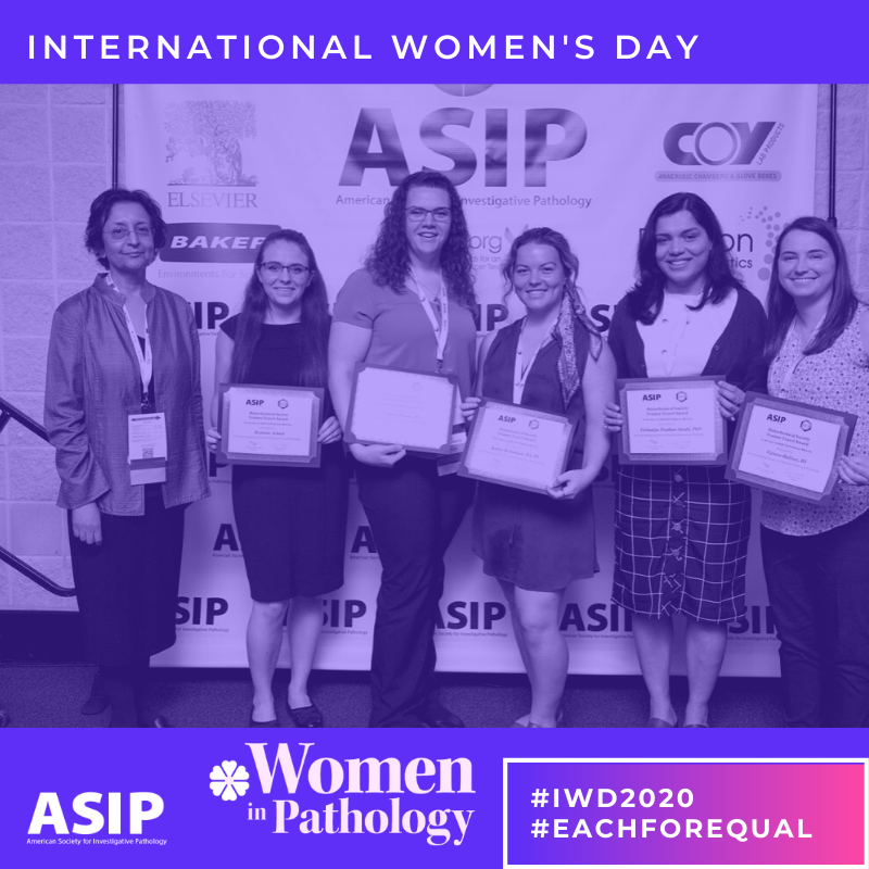 ASIPath's tweet photo. In celebration of International Women?s Day we invite you to join our #WomenInPathology Networking Social at #ASIP2020 at #ExpBio #IWD2020 #Each for Equal https://t.co/xn43T25d09 https://t.co/ACJUoiRkf5