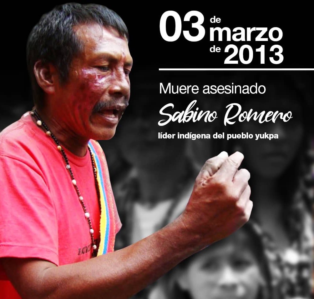 SabinoVive's tweet photo. Hace 7años murió asesinado el cacique yukpa SabinoRomero. Luchó como su padre, también asesinado, en defensa de sus tierras ancestrales, por suDerecho a sembrar y vivirEnComunidad. Su hijo también hoy lucha y con él toda su asediada familia continuadores del legado de resistencia https://t.co/aIqh0t7Q0a