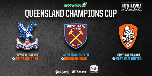 Cbus Super Stadium (@cbusstadium) on Twitter photo Current EPL clubs <a href="/CPFC/">Crystal Palace F.C.</a> & <a href="/WestHam/">West Ham United</a> take on <a href="/brisbaneroar/">Brisbane Roar FC</a> this Jul in EVA Air Queensland Champions Cup! Witness history over 3 epic matches in B'bane, T'ville and on the GC. Tickets on sale 11 Mar, 12pm EST via <a href="/Ticketek_AU/">Ticketek Australia</a>
🎫bit.ly/EVAAir-QCC-Tic…
#QLDChampionsCup #EVAAirQCC Current EPL clubs <a href="/CPFC/">Crystal Palace F.C.</a> & <a href="/WestHam/">West Ham United</a> take on <a href="/brisbaneroar/">Brisbane Roar FC</a> this Jul in EVA Air Queensland Champions Cup! Witness history over 3 epic matches in B'bane, T'ville and on the GC. Tickets on sale 11 Mar, 12pm EST via <a href="/Ticketek_AU/">Ticketek Australia</a>
🎫bit.ly/EVAAir-QCC-Tic…
#QLDChampionsCup #EVAAirQCC