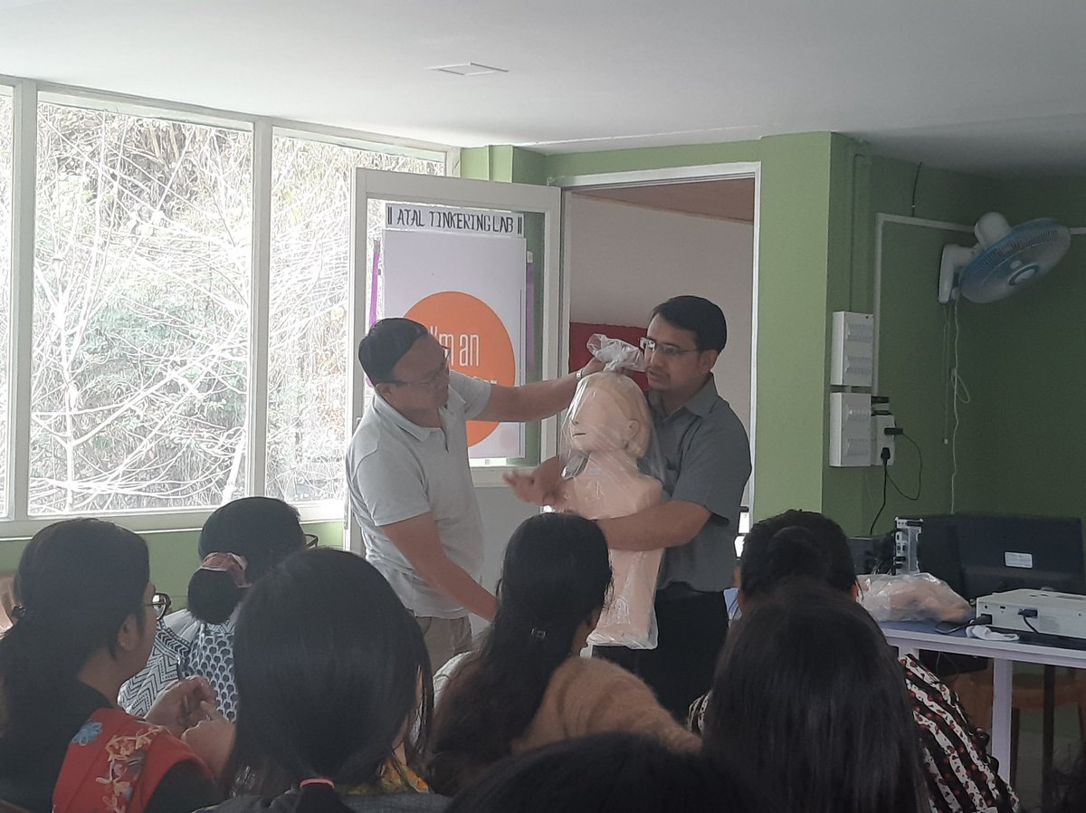 hannahyonzan's tweet photo. #PaediatricFirstAidTraining organized for teachers at Govt. Sr. Sec. School Rangpo, Sikkim. A first of this kind in government schools of Sikkim. Children's safety is one of my priorities. Thank you STNM Hospital for all support. @GolayPs https://t.co/PPb2EF2rzY