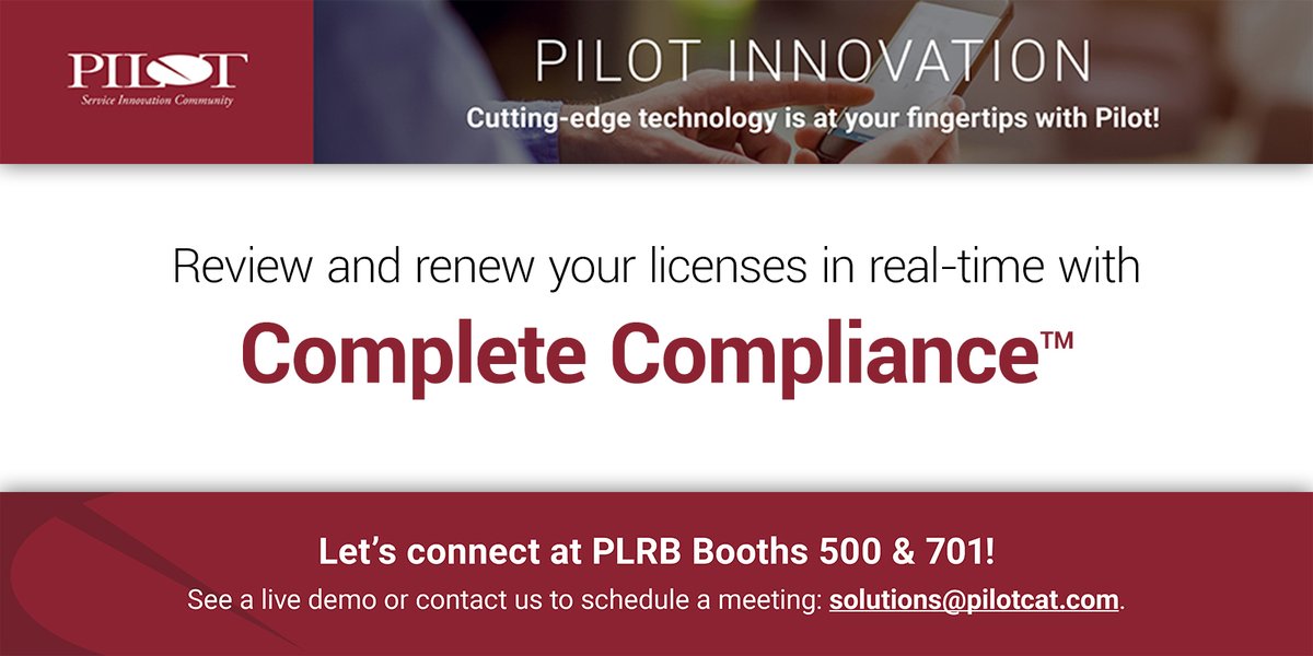 pilotcat's tweet photo. Manage your licenses across multiple states and stay up-to-date on CE renewals – no other app does this! https://t.co/jtgu5u4nHe
Visit us at our booths 500 & 701 at the #PLRB #ClaimsConference2020 in Washington, D.C on March 8 -11! #InsuranceClaims #adjusters @PLRBConf https://t.co/bJUhA3l7nb