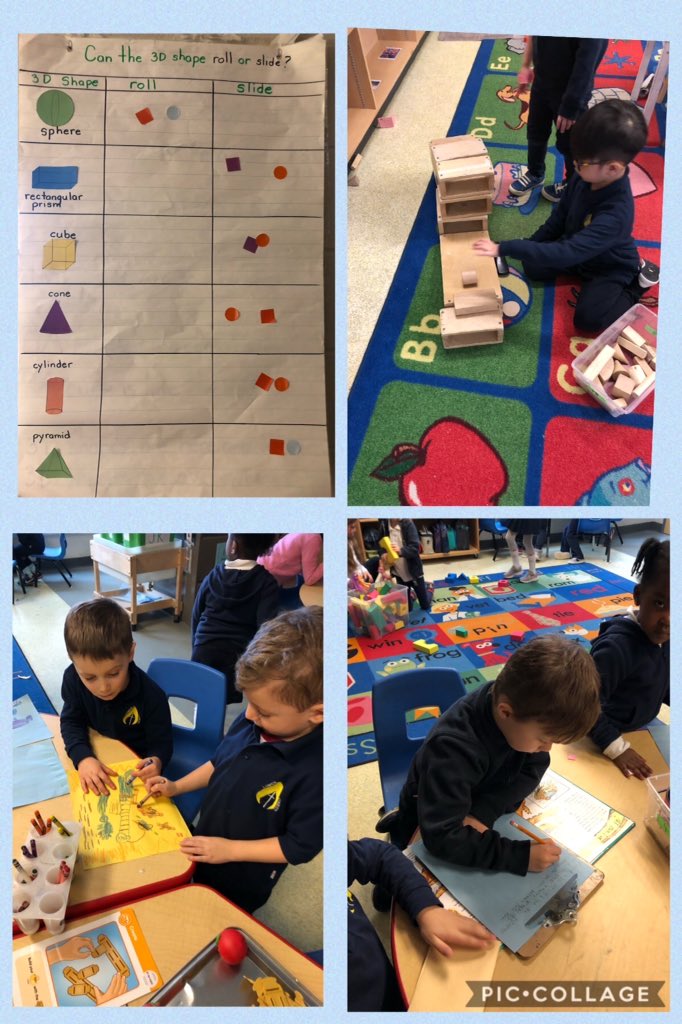 Rm102LC's tweet photo. Exploring how three-dimensional shapes move on a ramp and working on animal projects. https://t.co/JMrYkqv3Cn