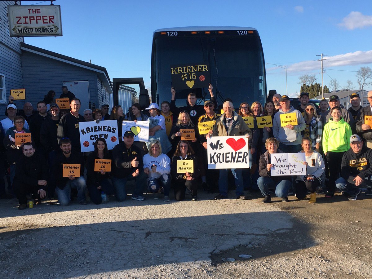 Lschweinefus12's tweet photo. Bringing the bus from Northeast Iowa for Kriener and the Hawks @B1Gcat15 #FightForIowa https://t.co/5DRdnNuHJi